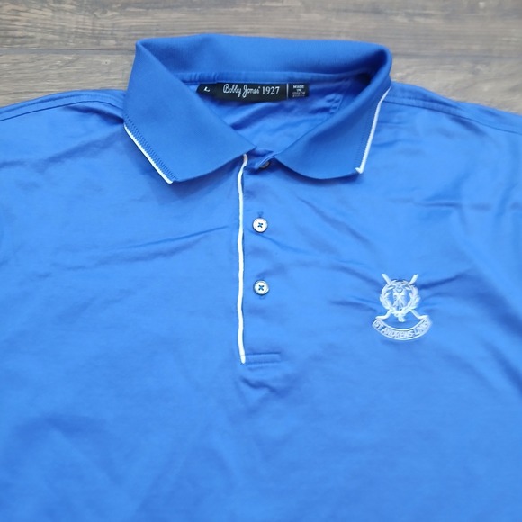 Vintage Bobby‎ Jones Polo Mens Large Blue Golf St Andrews Links 1927 Cotton - Picture 1 of 10